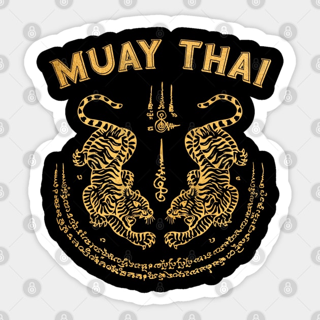 Muay Thai Tiger Sak Yant Spiritual Kickboxing Thailand Sticker by VintCam
